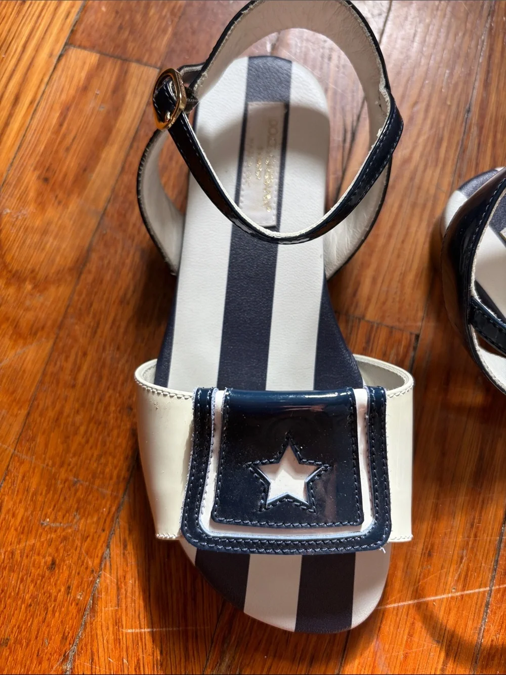 Dolce & Gabbana Kids Navy and White Star Sandals